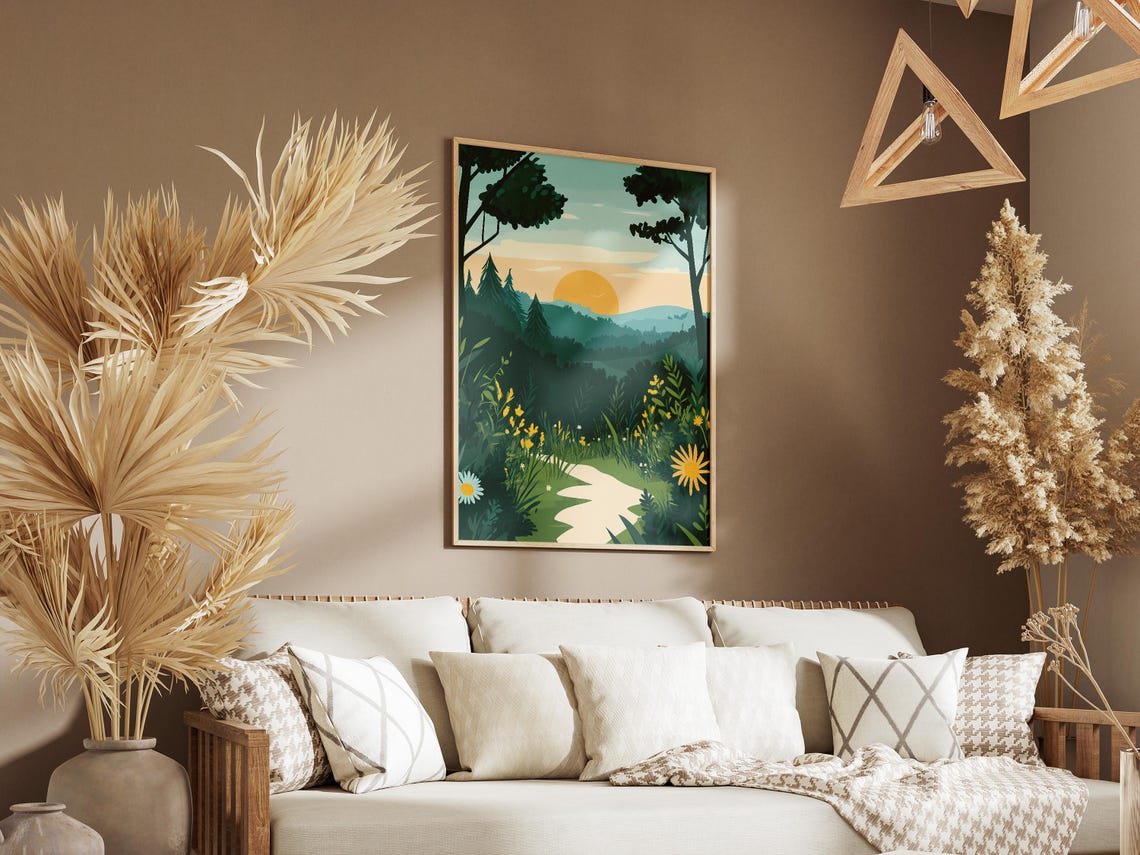 Srebarna Nature Reserve Sunrise Wildflower Forest Path Poster - Image 3