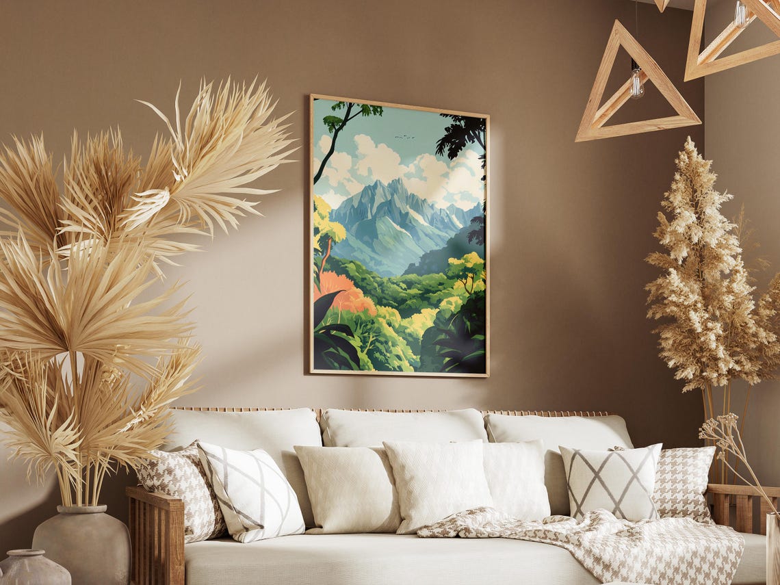Kinabalu Park Malaysia Granite Peaks Rainforest Canopy Poster - Image 3