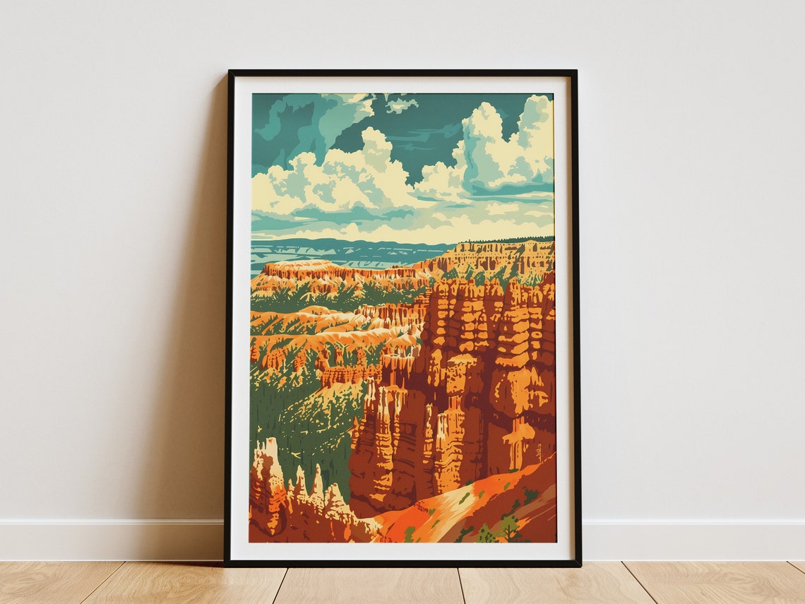 Bryce Canyon National Park Hoodoos Amphitheater Vintage Poster