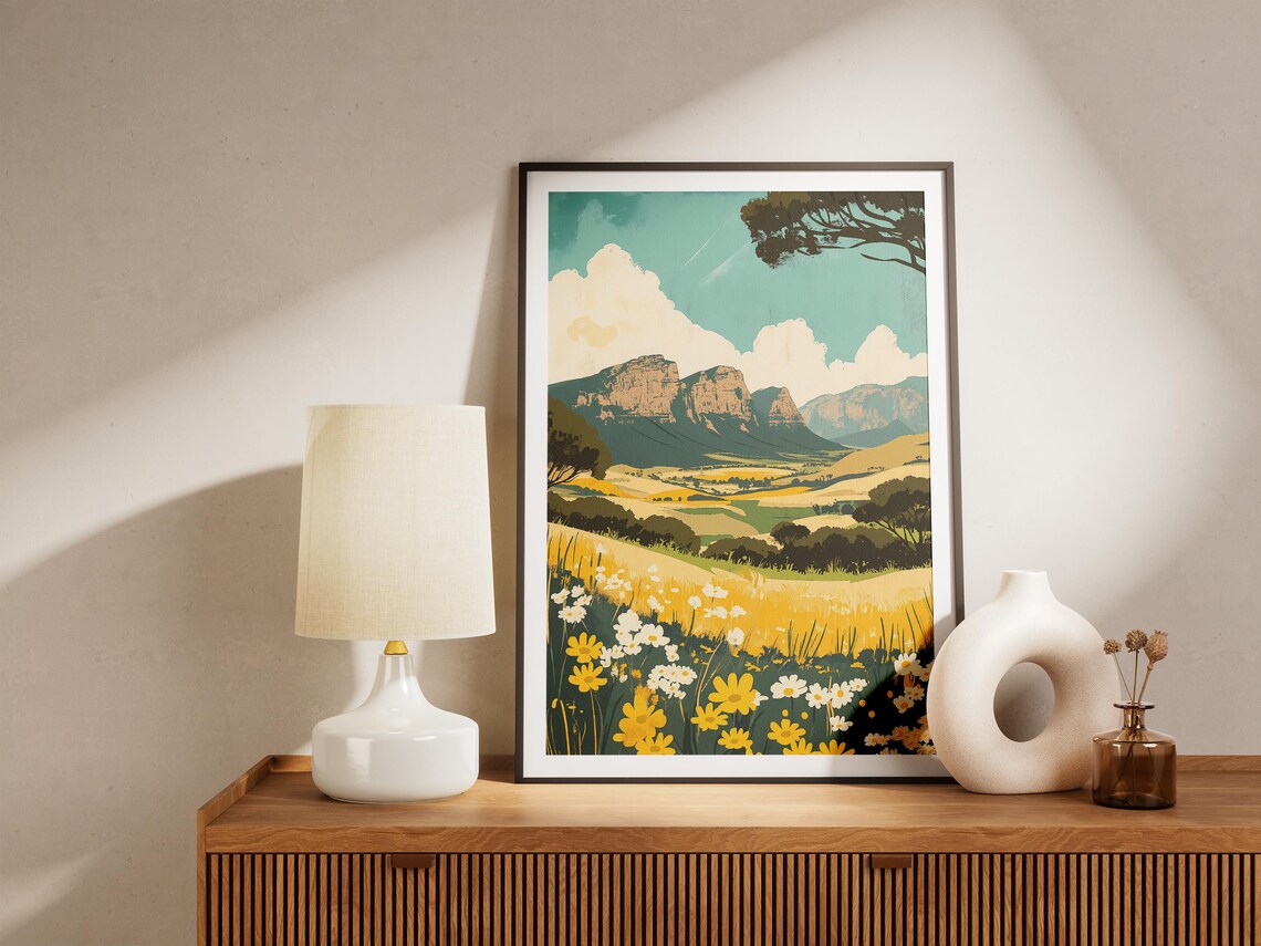 South Africa Cape Floral Region Wildflower Meadow Field Poster - Image 5