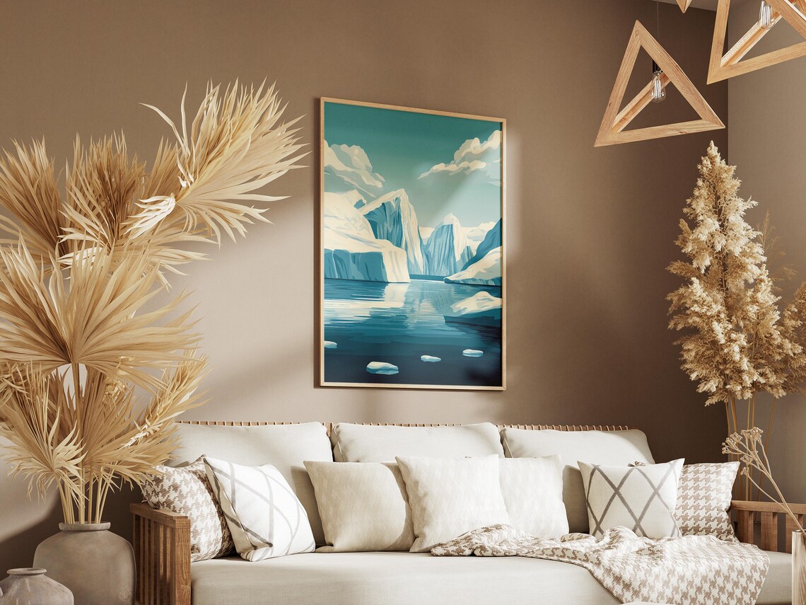Ilulissat Icefjord Greenland Icebergs Arctic Seascape Poster - Image 3