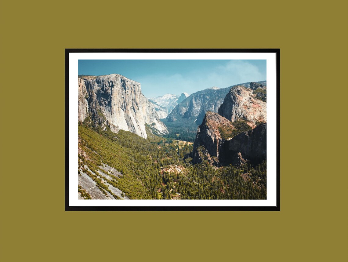 Yosemite Valley With El Capitan And Half Dome National Park Poster