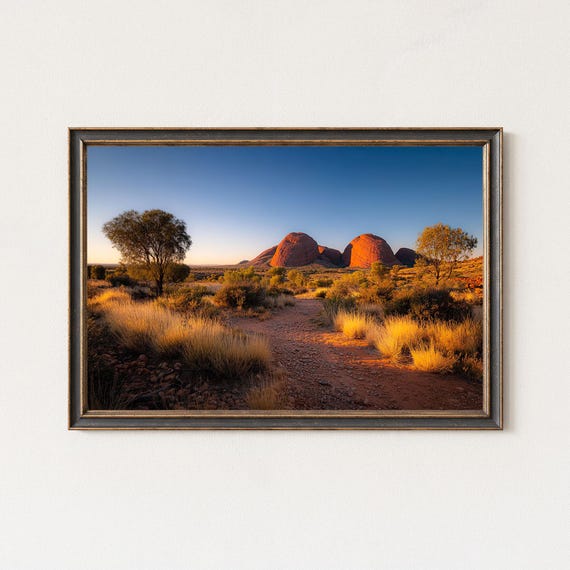Kata Tjuta Outback Print Australia Landscape Wall Art Desert Sunset Photography