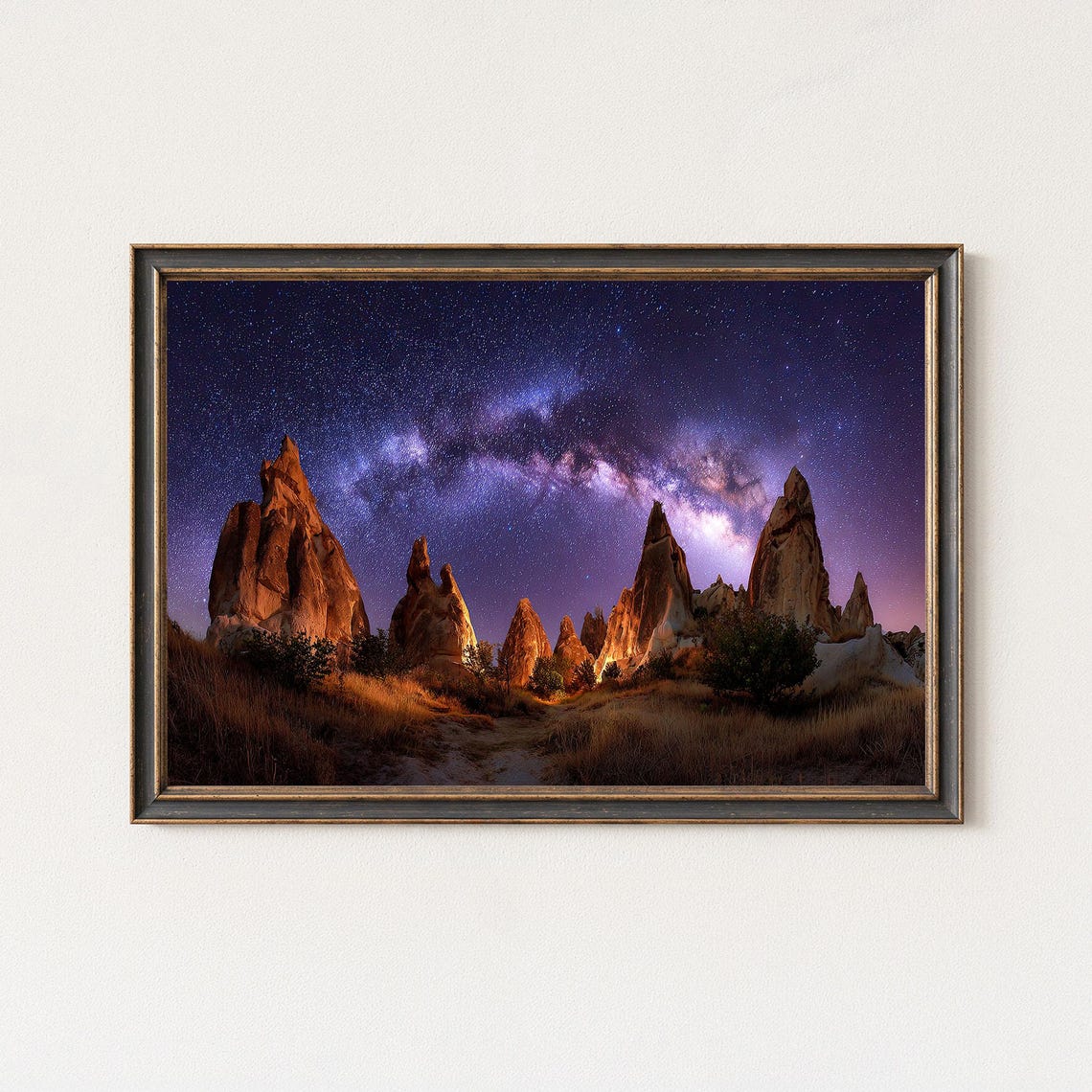 Cappadocia Milky Way Night Sky Print Starry Landscape Wall Art Photography