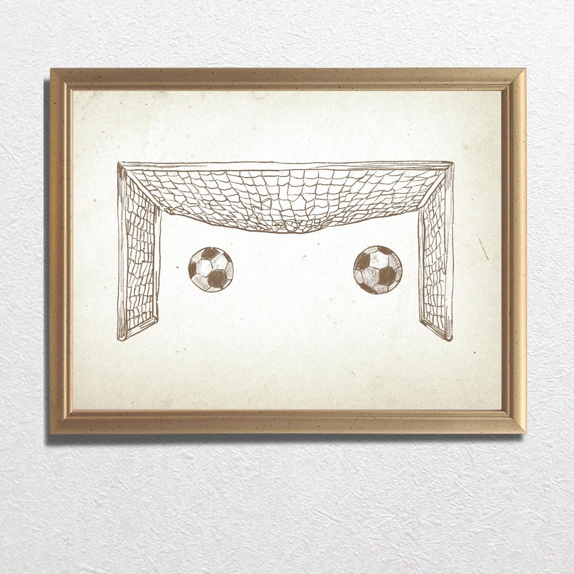 Vintage Soccer Ball Nursery Print Football Kids Room Sketch Sports Gallery Wall Gender Neutral Soccer Ball Prints Boys Room - Image 3
