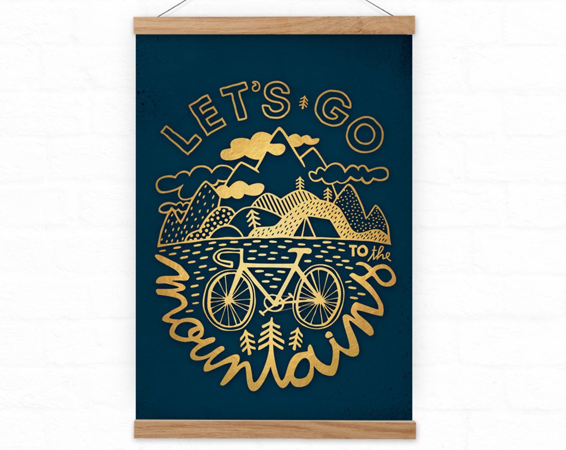 Cycling Print Inspirational Print Bicycle Art Print