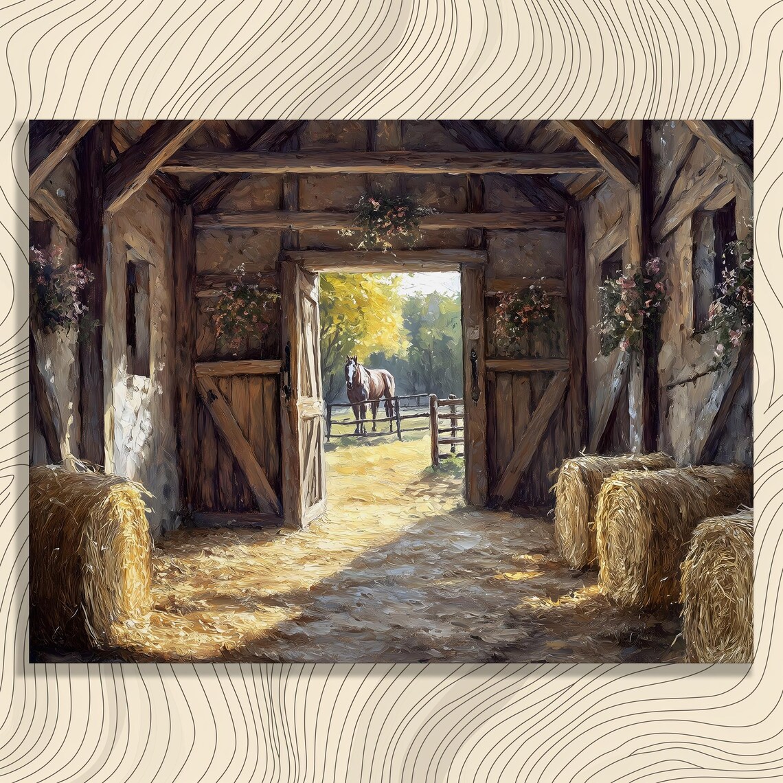 Rustic Barn Farmhouse Landscape Art Print