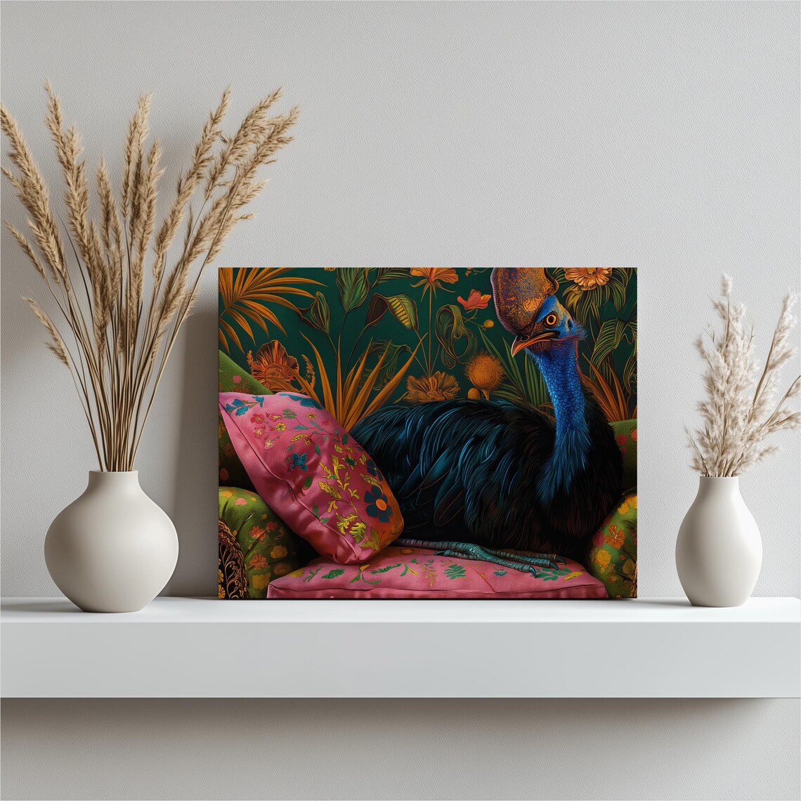 Cassowary Art Print, Tropical Wildlife Decor