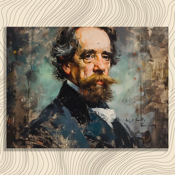 Bearded Gentleman Vintage Oil Portrait Classic Impressionist Man Poster