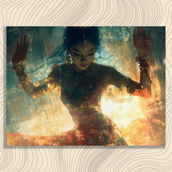 Mystical Bohemian Abstract Canvas Wall Art Surreal Spiritual Dance Print Painting Decor Gift For Enthusiasts And Collectors