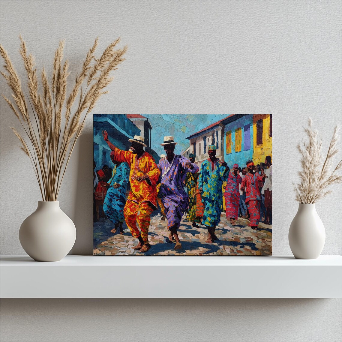 Vibrant African Dance Festival Colorful Street Celebration Poster