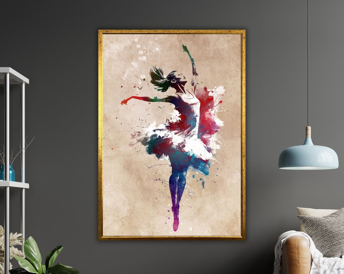 Ballerina Painting On Ballet Dancer Artwork Dance Studio Wall Decor Gift For Ballerina Ballet Lover Gift