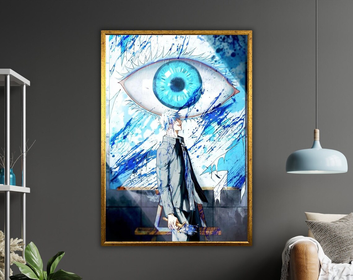 Gojo Satoru Giant Blue Eye Anime Manga Japanese Character Poster