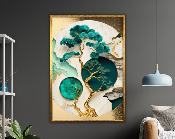 Abstract Tree Art Print Ready To Hang Framed Tree Art Nature Wall Decor