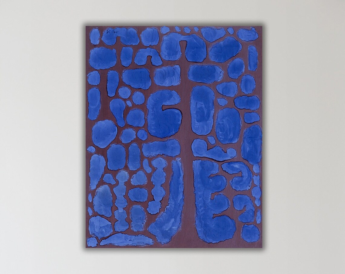 Paul Klee Abstract Art Print, Blue Shapes