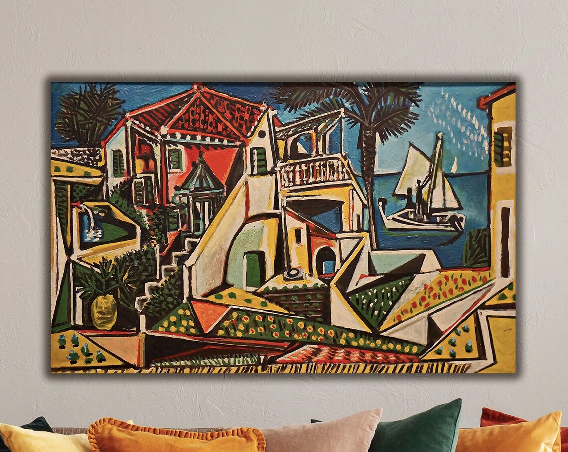 Picasso Mediterranean Landscape Cubism Art Print