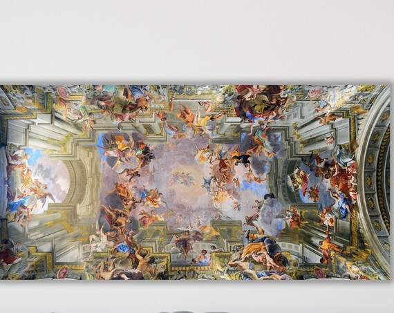 Saint Ignatius Ceiling Fresco Baroque Trompe Loeil Vatican Art Poster