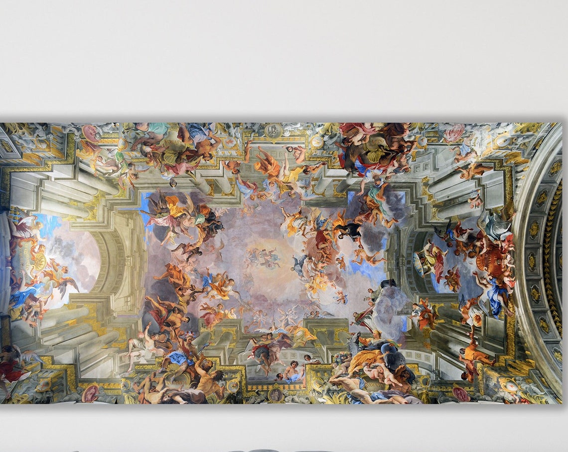 Saint Ignatius Ceiling Fresco Baroque Trompe Loeil Vatican Art Poster