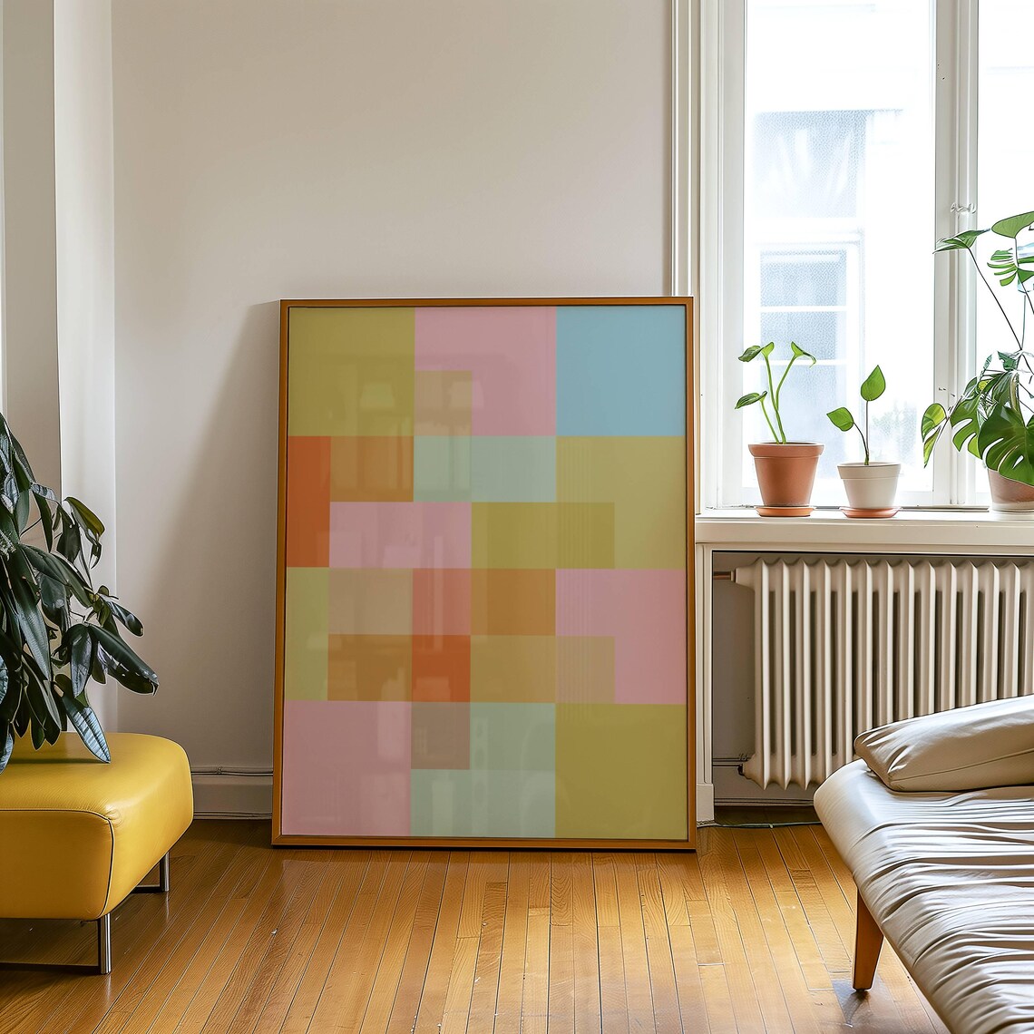 Abstract Colour Block Geometric - Minimalist Mid-Century - Image 5