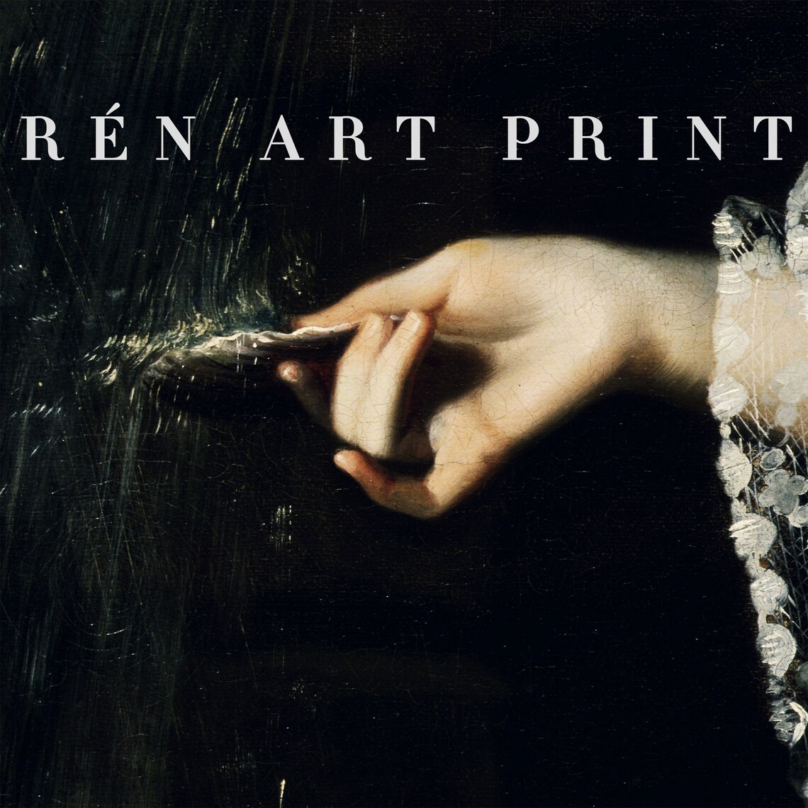 Moody Victorian Woman Baroque Wall Art Print - Image 3