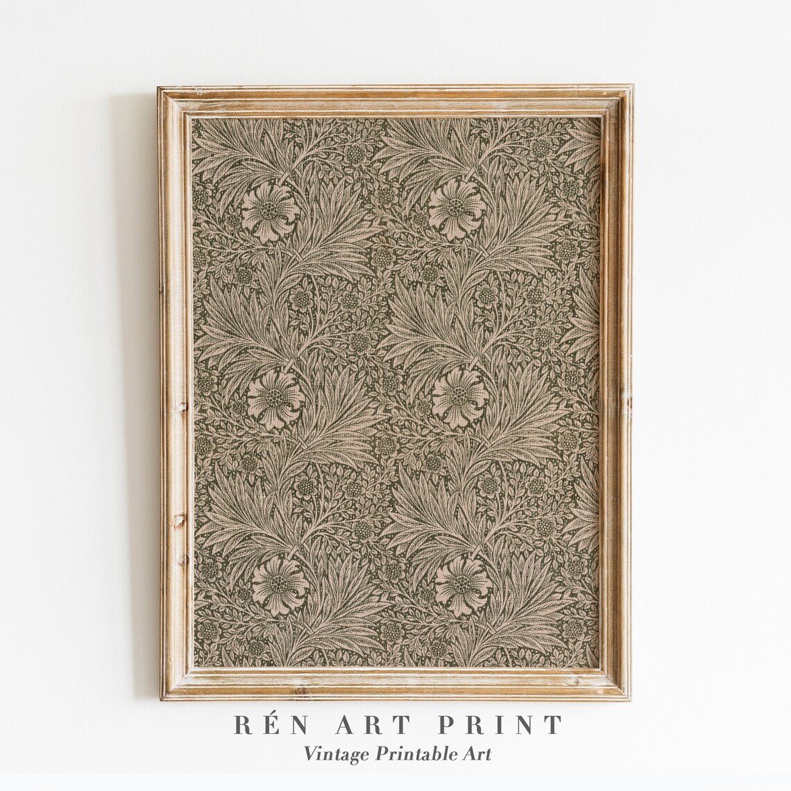 Vintage Textile Art Print, William Morris Farmhouse