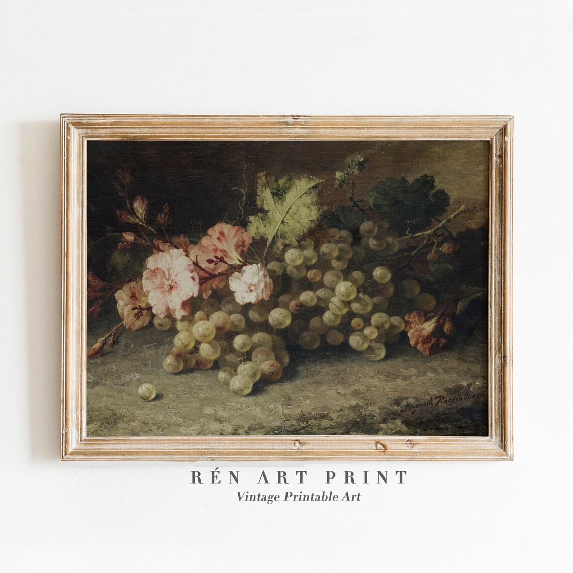 Vintage Still Life Painting Art Print, Kitchen Farmhouse