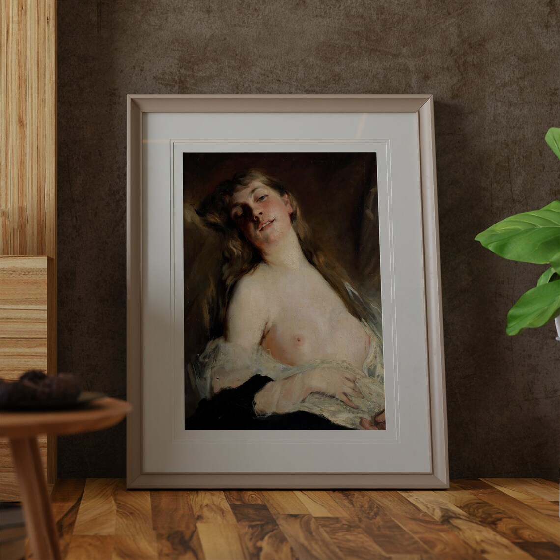 Vintage Nude Victorian Lady Portrait Art Print - Image 3