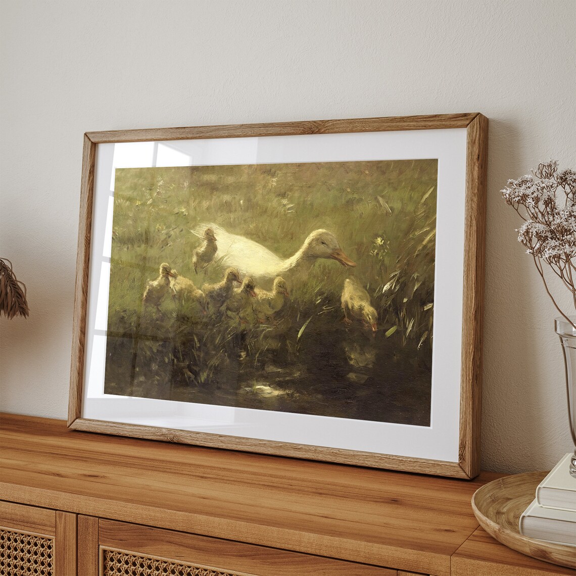 Vintage Duck Spring Scenery Antique Nursery Art Print - Image 3