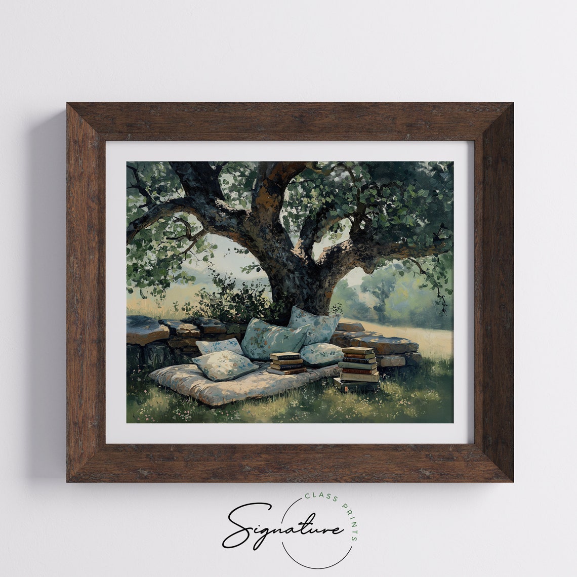 Reading Nook Under Big Tree Books And Cushions Garden Poster - Image 5