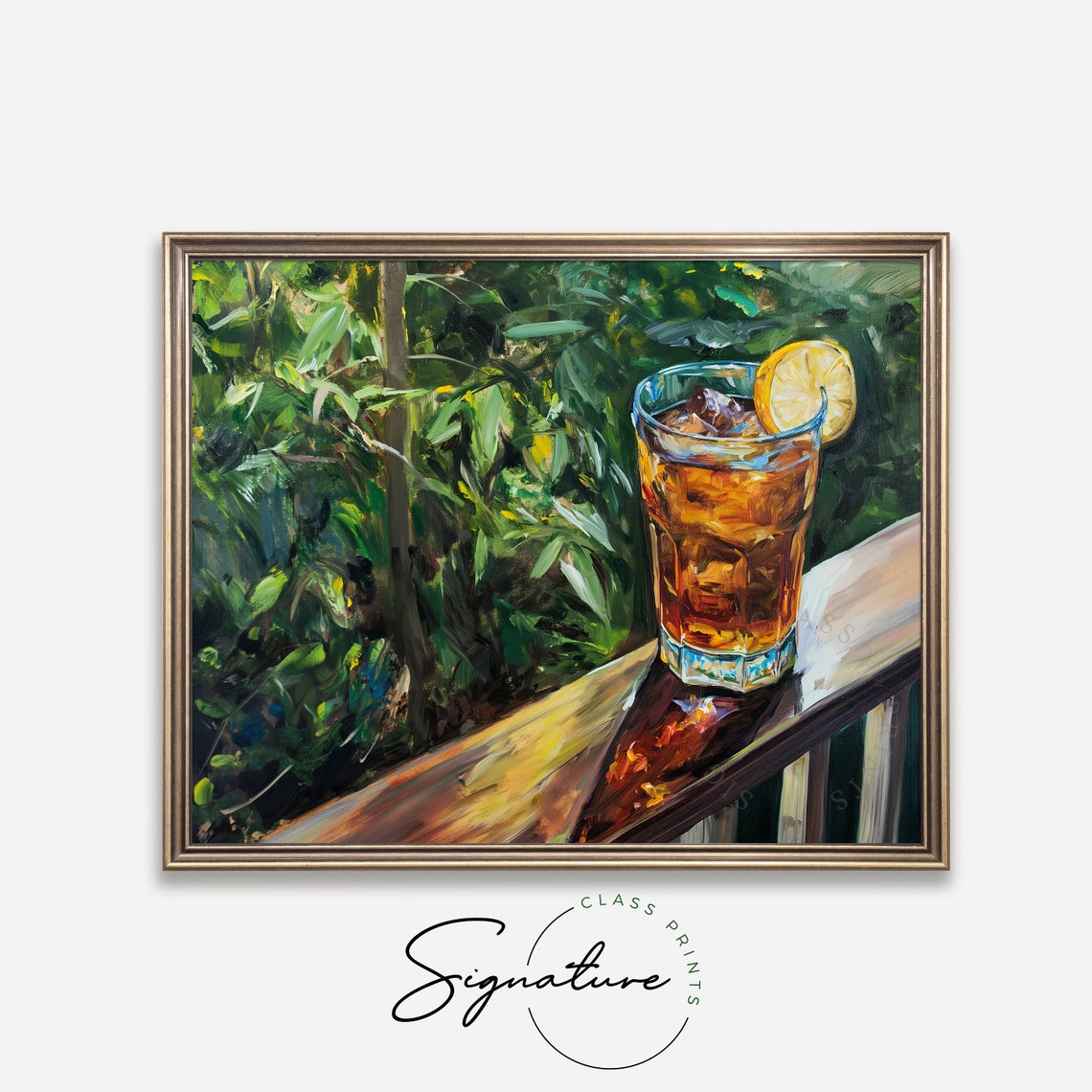 Iced Tea Porch Scene Art Vintage Afternoon Relaxation Print Rustic Deck Wall Art Summertime Beverage 365 - Image 4
