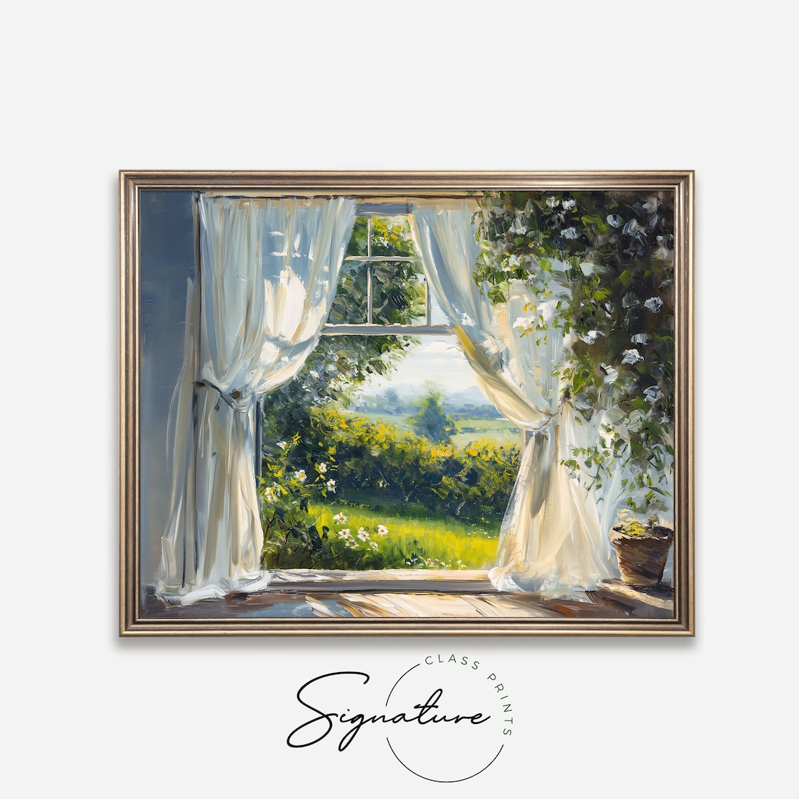 Calm Summer Breeze Vintage Style Scene Art Print - Image 4