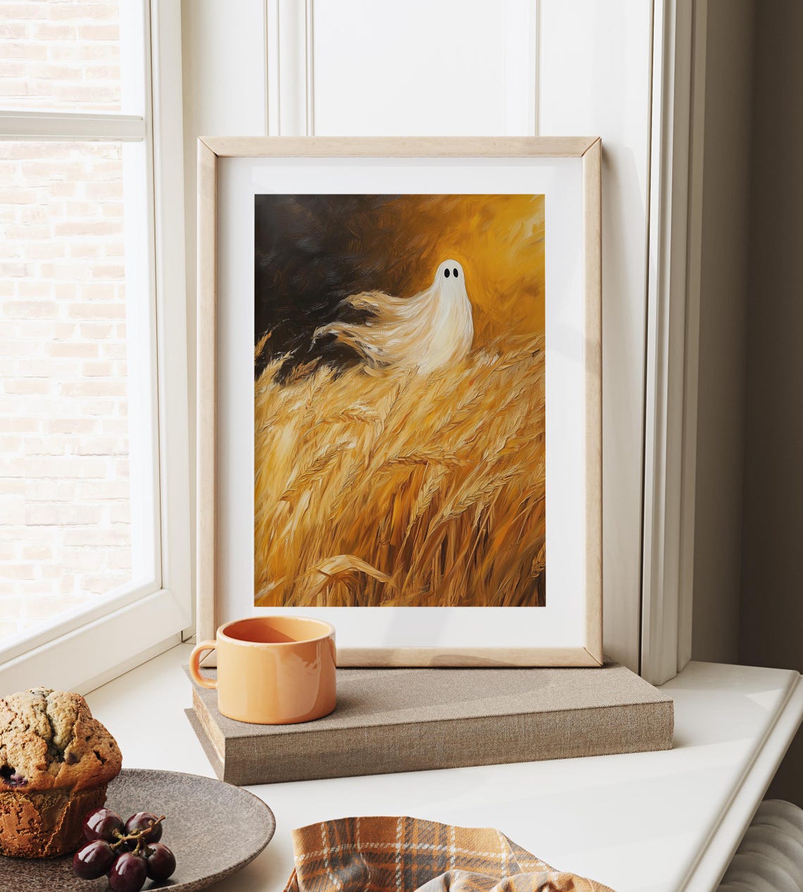 Ghost Golden Wheat Field Dramatic Amber Harvest Storm Sky Poster - Image 6
