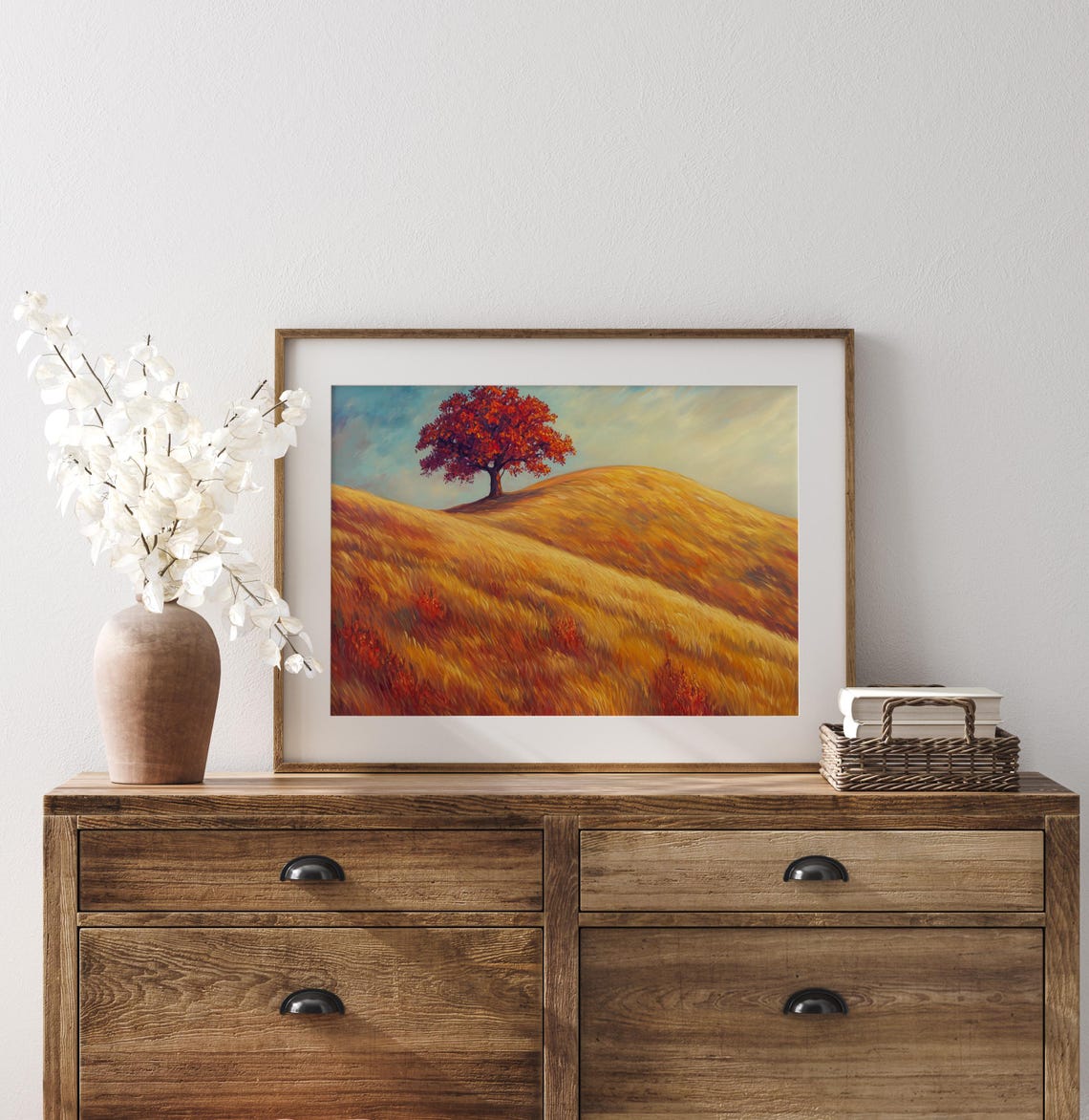 Pumpkin Patch With Red Barn Rustic Fall Farm Landscape Poster - Image 3
