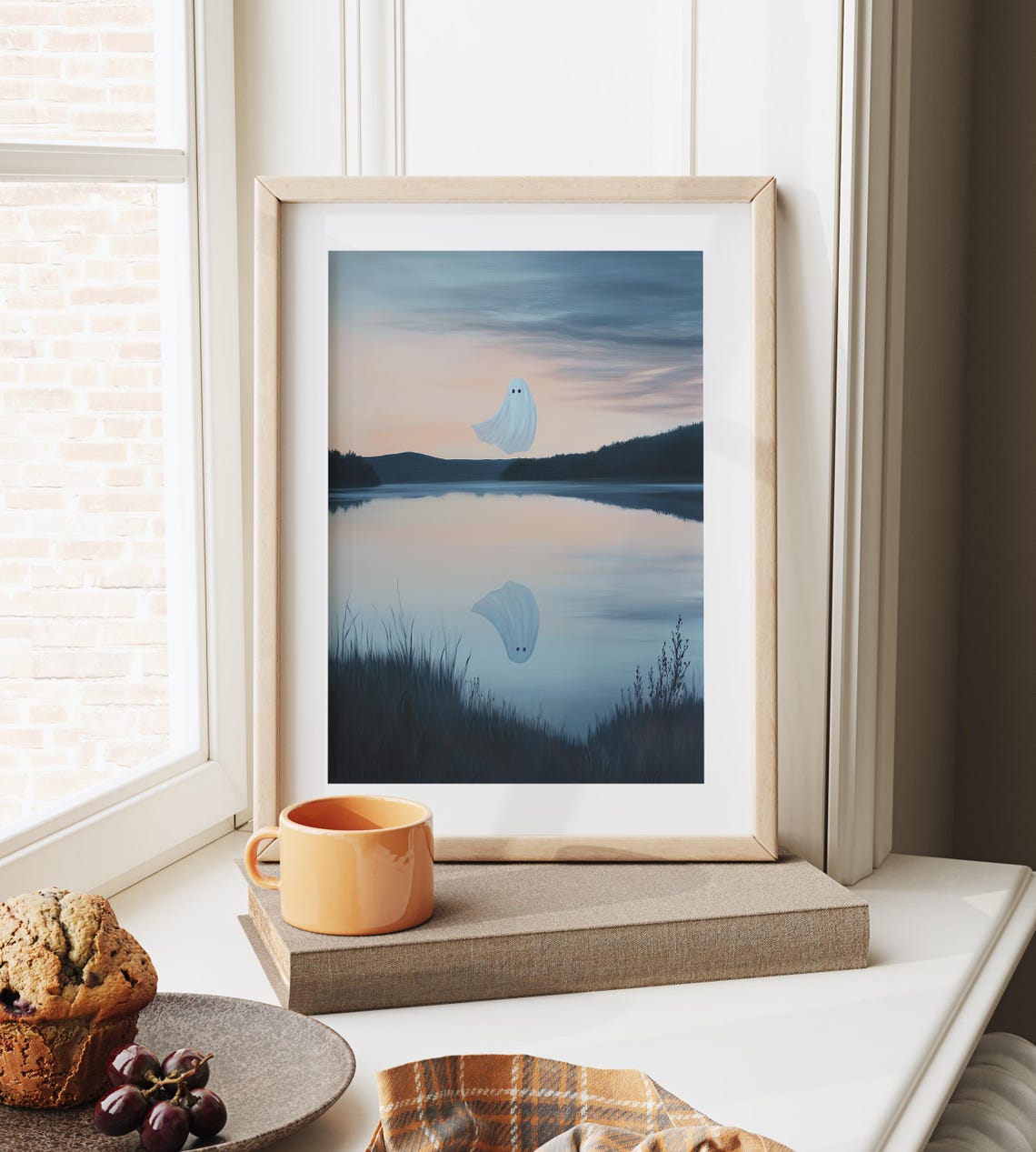 Ghost Reflected in a Misty Lake Beneath a Blushing Twilight Sky Poster - Image 6