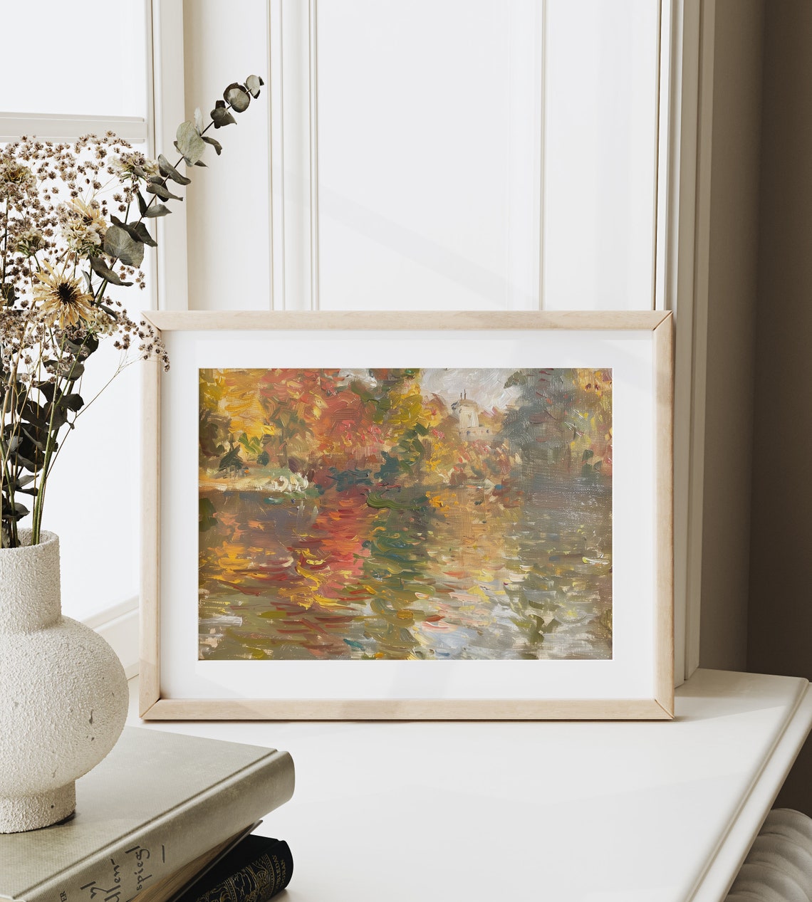 Monet Artists Garden At Vetheuil Vibrant Autumn Flower Art Poster - Image 6