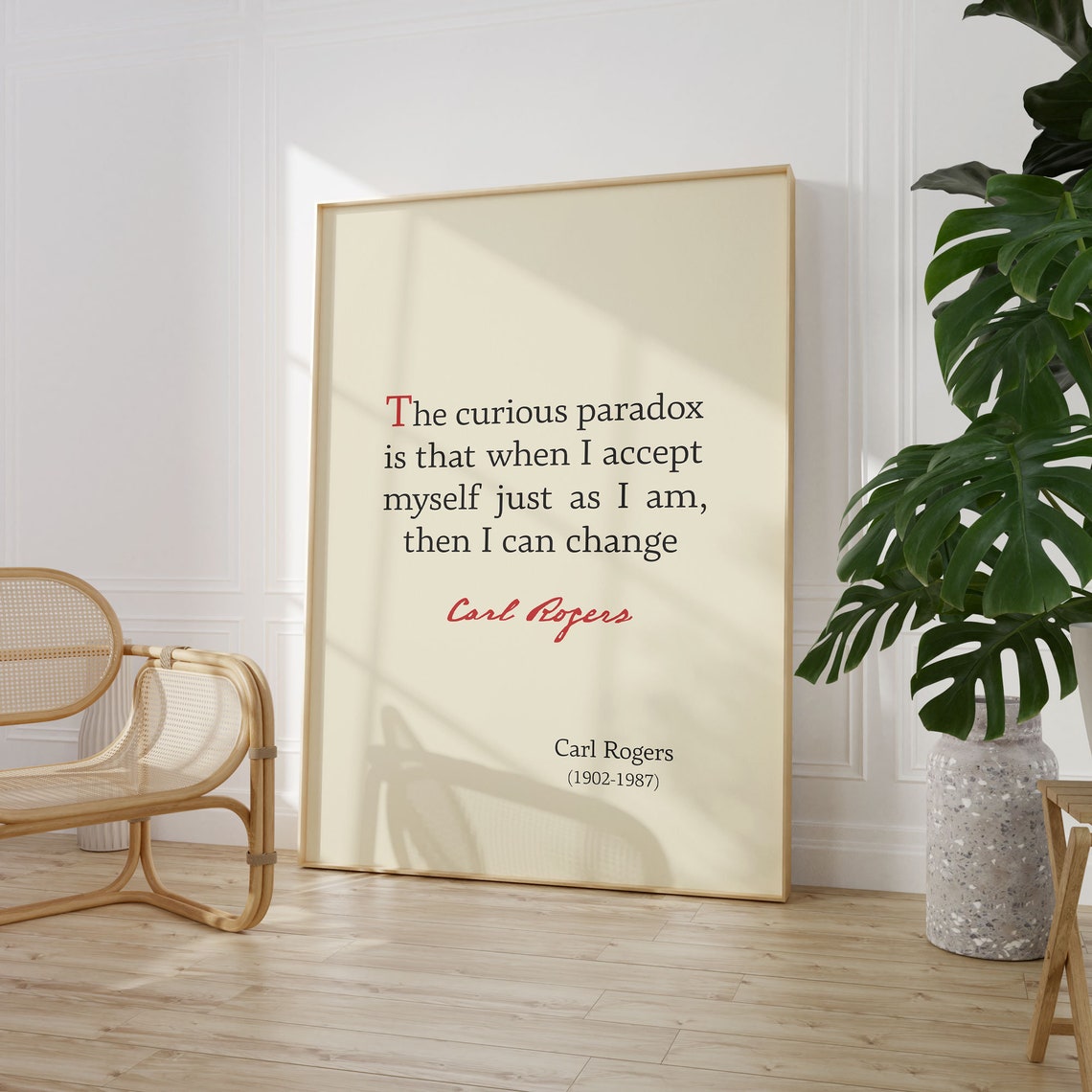 Carl Rogers Curious Paradox Accept Myself Then I Can Change Poster - Image 2