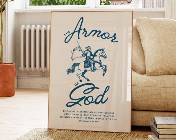 Armor Of God Vintage Christian Bible Verse Poster