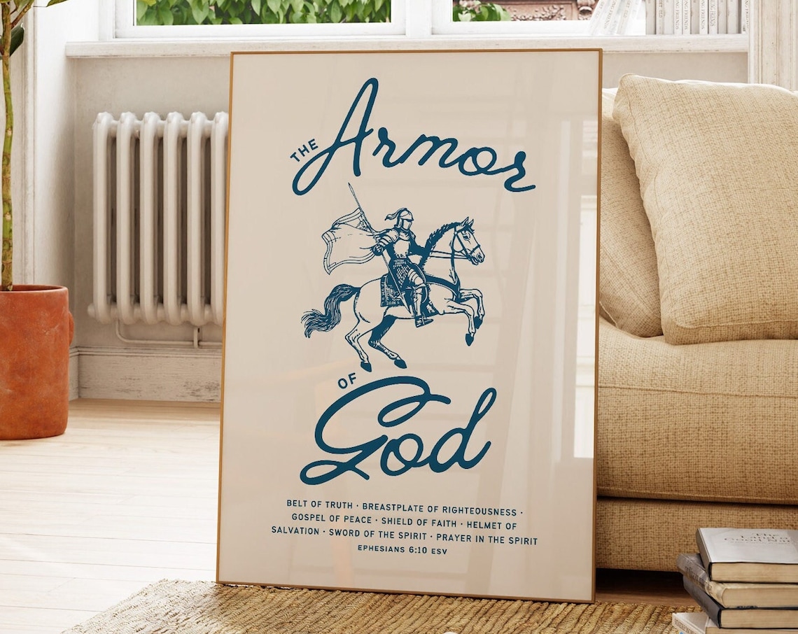 Armor Of God Vintage Christian Bible Verse Poster