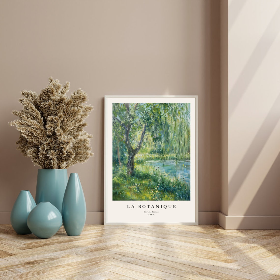 Floral Garden Painting, Boho Decor Art Print - Image 2