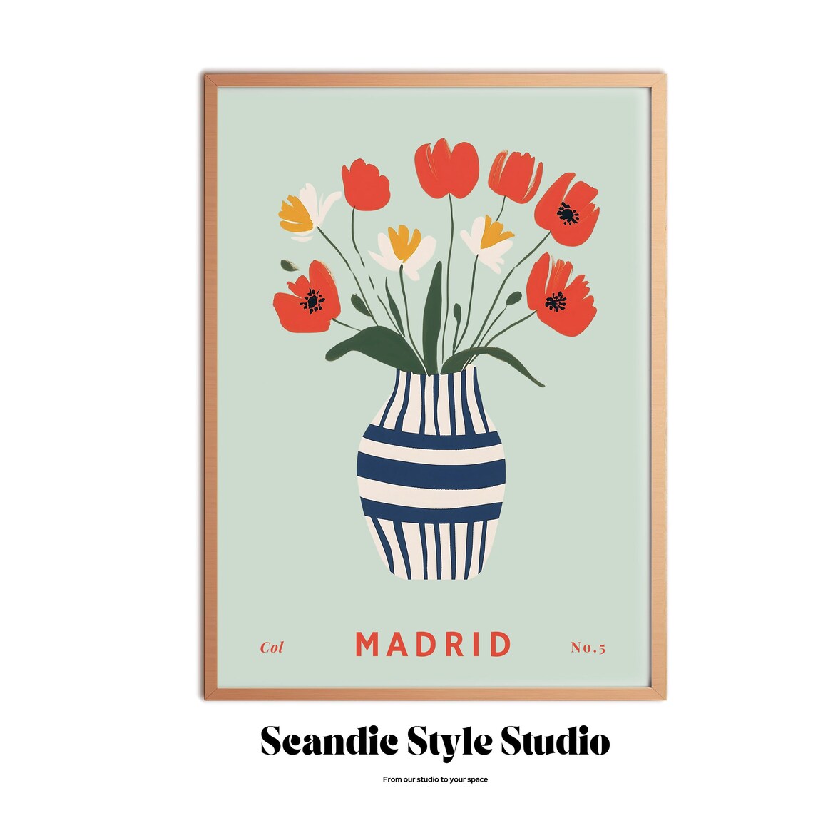 Flower Print Botanical Bohemian Decor, Floral Art - Image 3