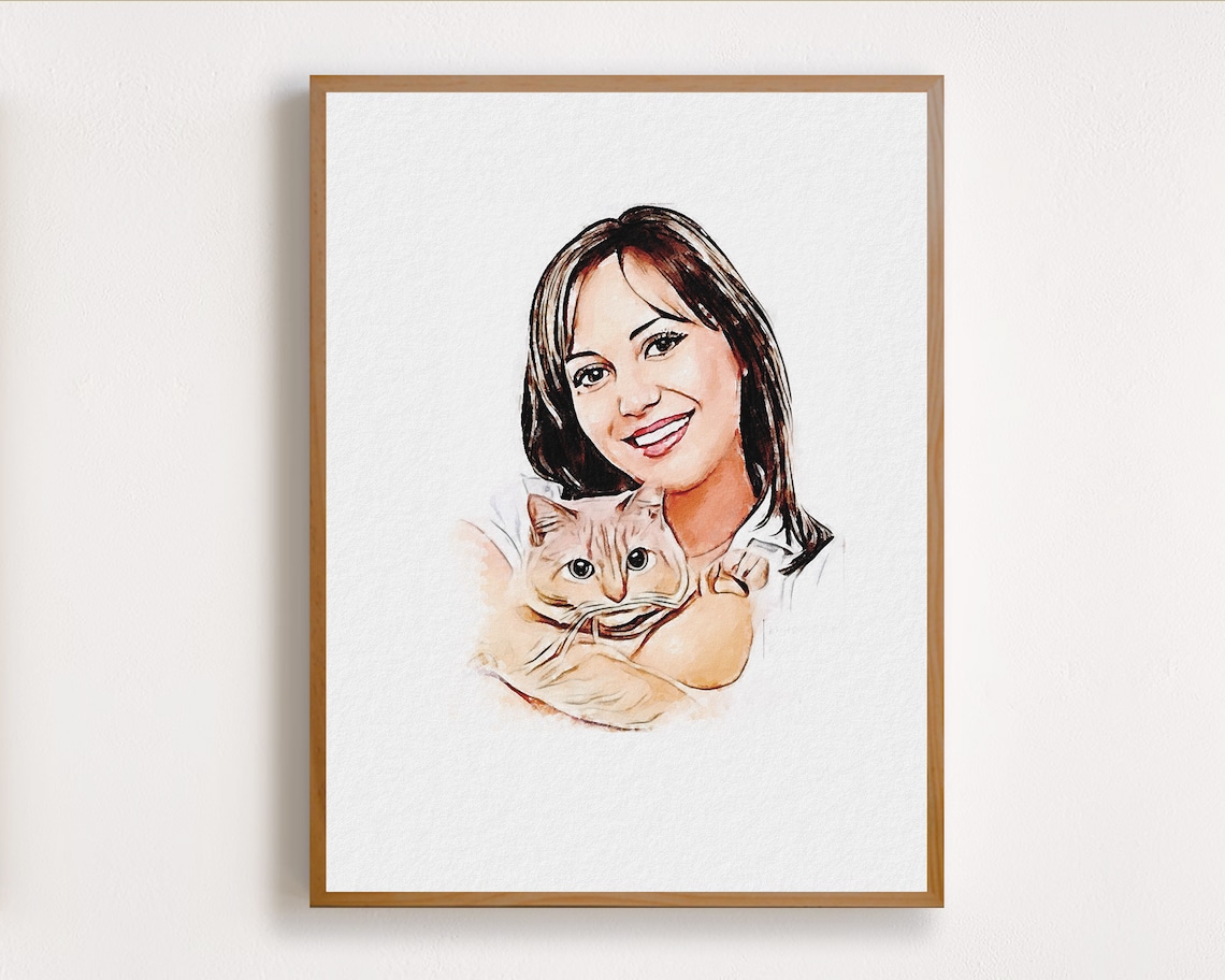Dominique the Golden Retriever Watercolor Dog Portrait Poster - Image 6