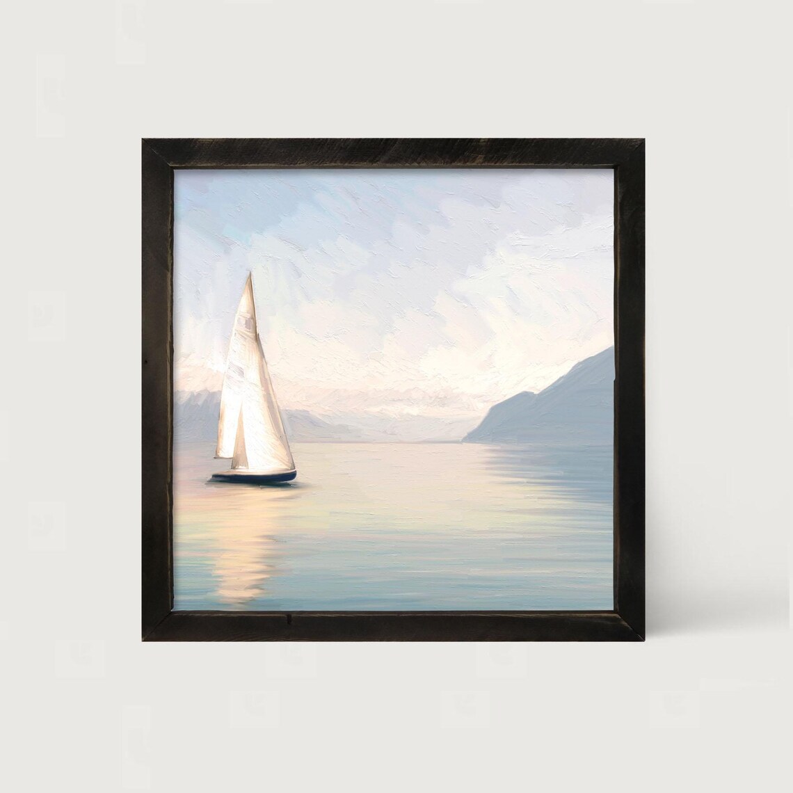 Sailboat On A Lake, Lake House Nautical Art Print