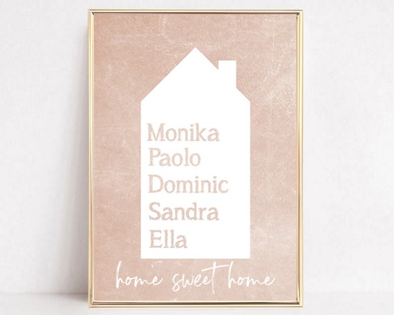 Home Print Family Poster Personalized Gift For Family Home Saying Family Saying Housewarming Gift