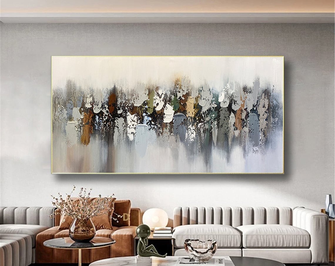 Abstract Acrylic Painting, Modern Living Room Wall Art - Image 4