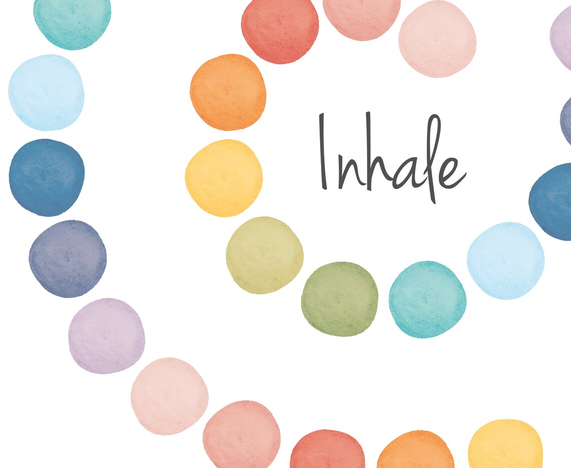 Inhale Exhale Posters, Counseling Office Decor - Image 2