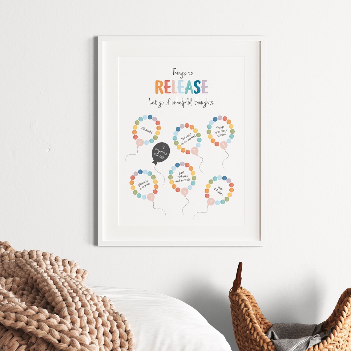 Therapist Office Decor CBT Coping Skills Mindfulness Poster - Image 6