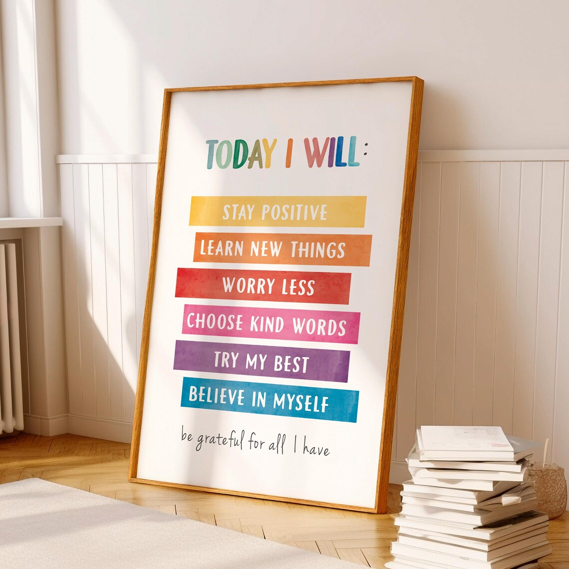Today I Will Poster, Therapy Office Wall Decor - Image 5