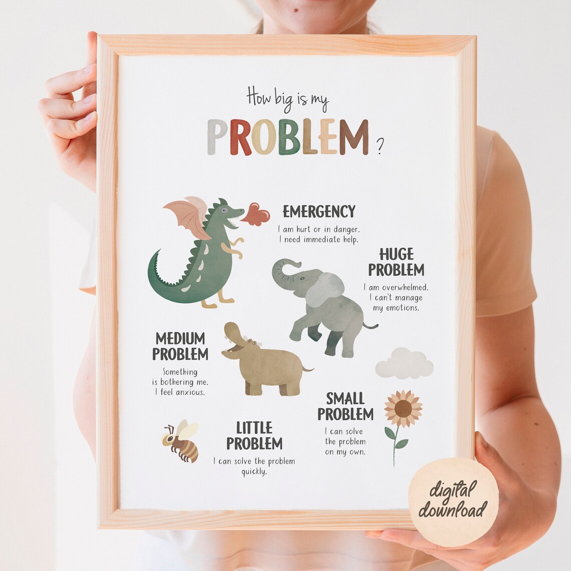 How Big Is My Problem Poster, Feelings Chart - Image 6