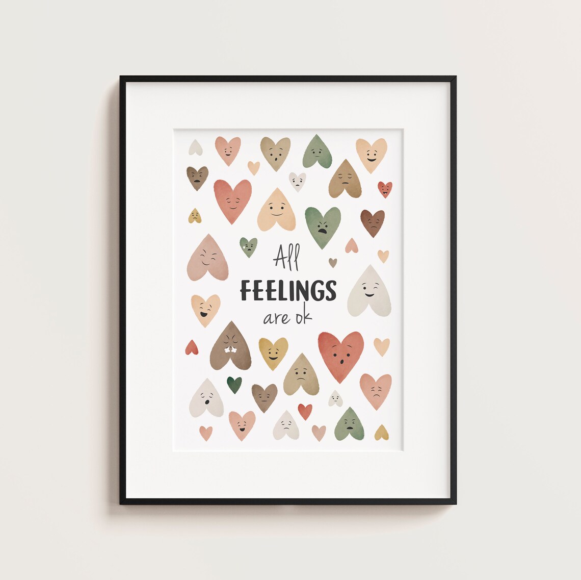 Feelings Chart Therapy Office Decor Poster, Boho - Image 2