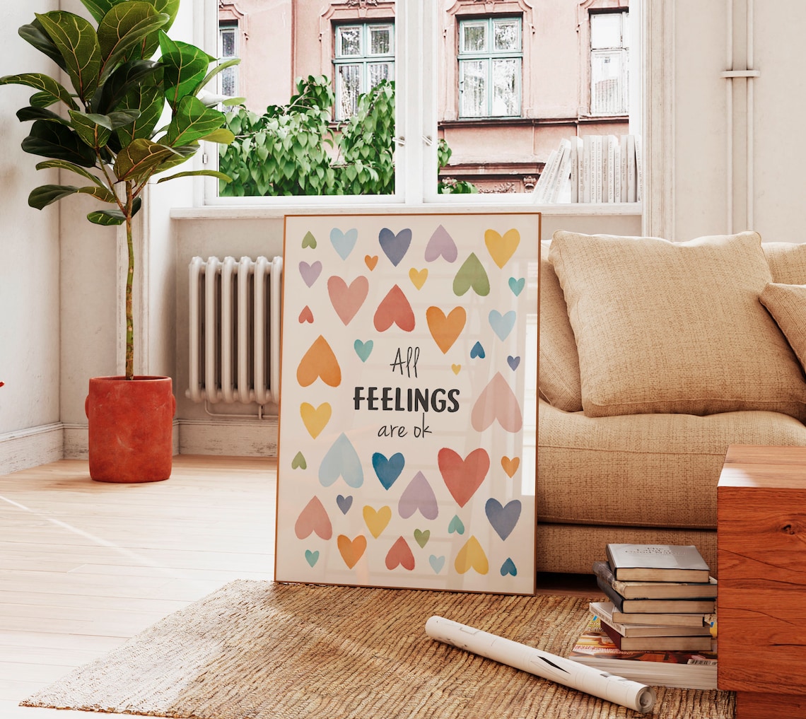 All Feelings Are Ok Poster, Mental Health Chart - Image 7